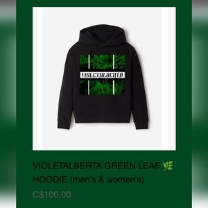 Violetalberta Green Leaf Hoodie